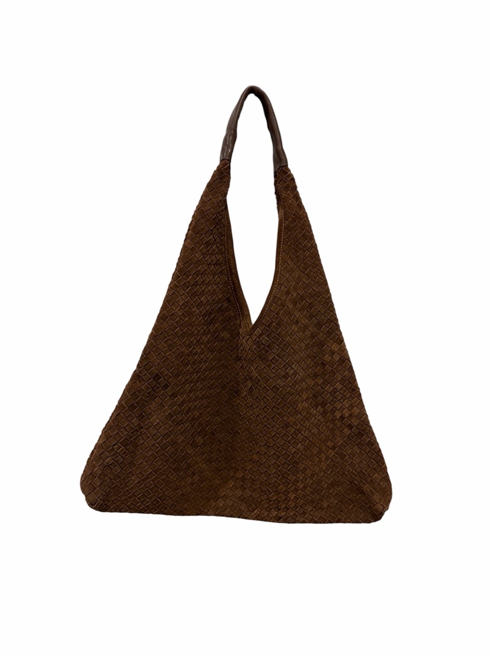 Brown Suede Woven Tote Bag - Women - Picture 2 of 3